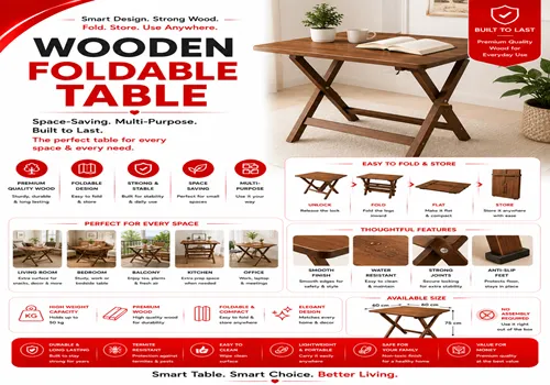 Wooden Foldable Table