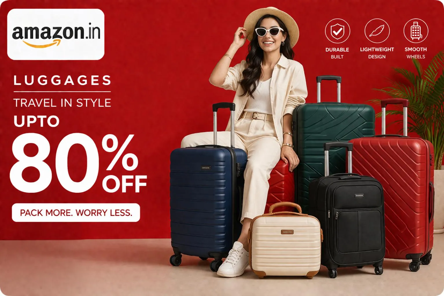 Upto 80% off on luggage