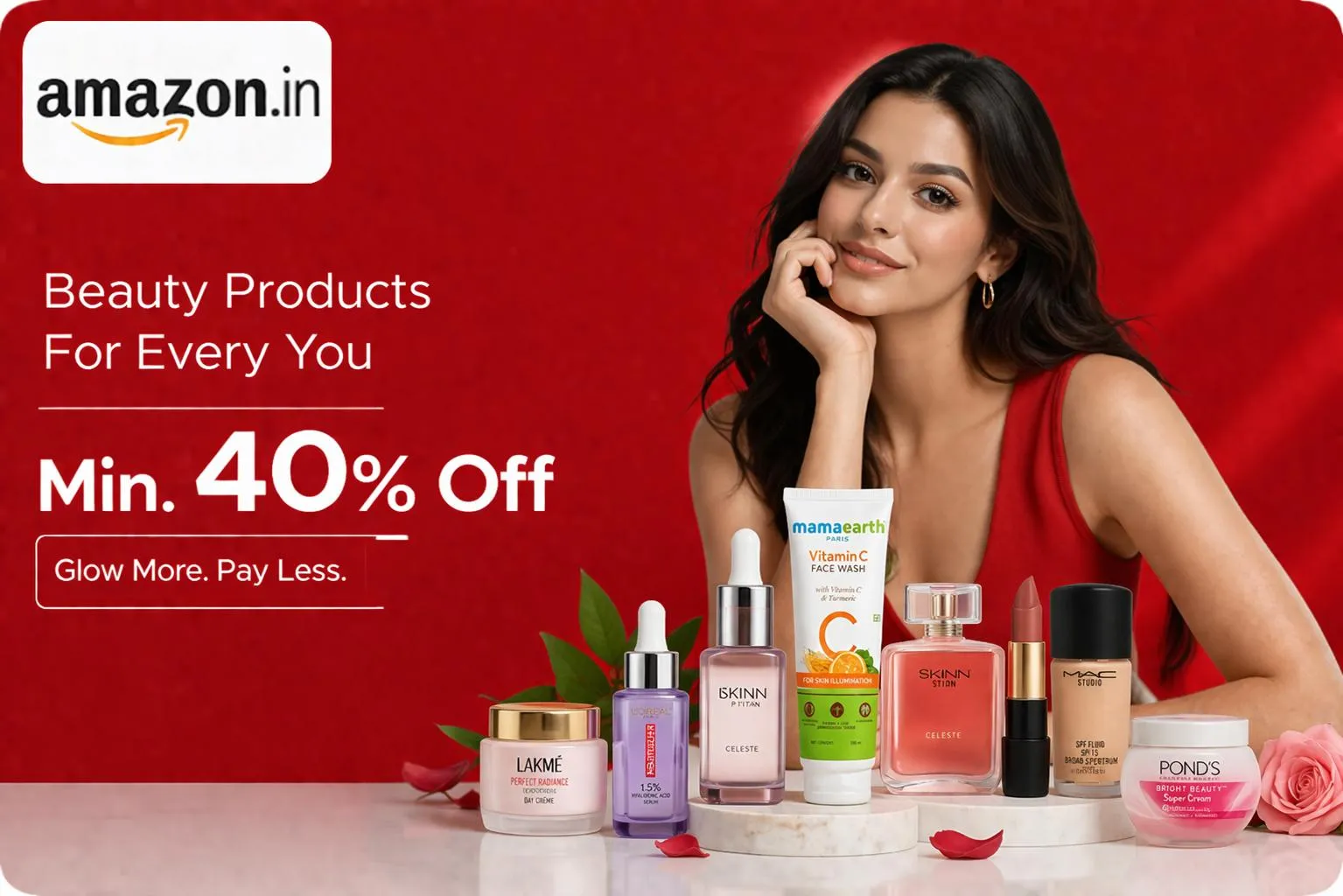 Min 40% off Beauty Products