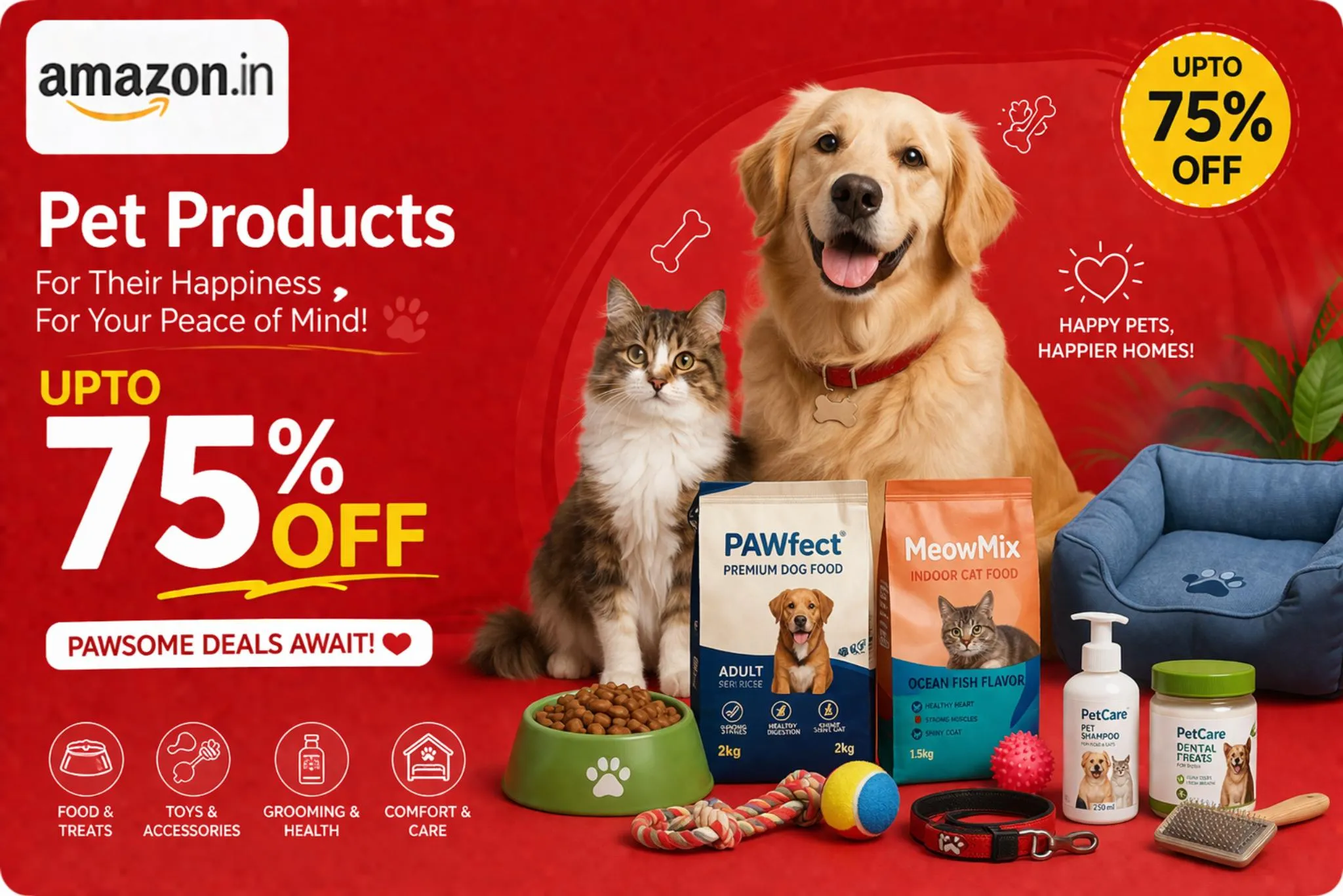 Pet products upto 75% off