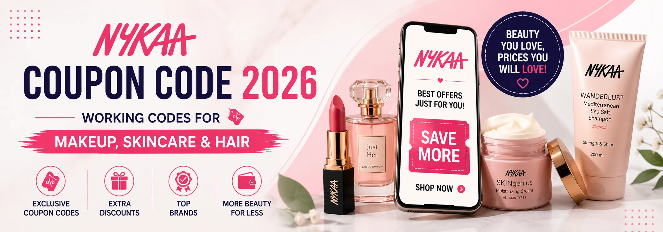 Nykaa Coupon Code 2026 — Working Codes for Makeup, Skincare & Hair