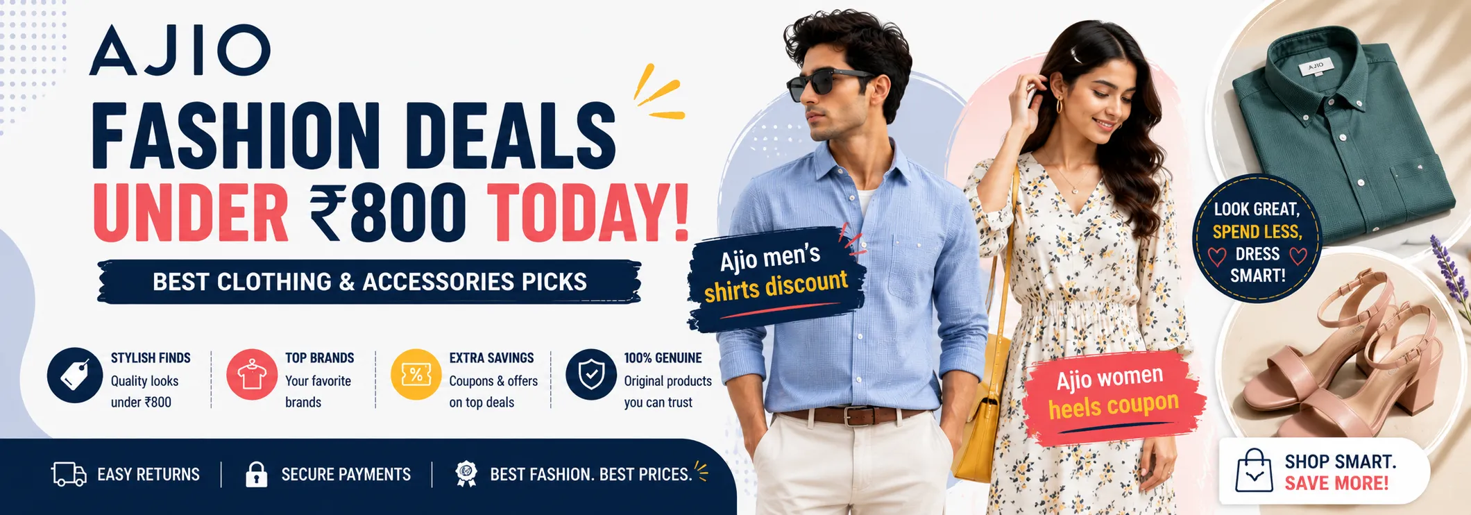 Ajio Fashion Deals Under ₹800 Today: Best Clothing and Accessories Picks for Budget Shoppers