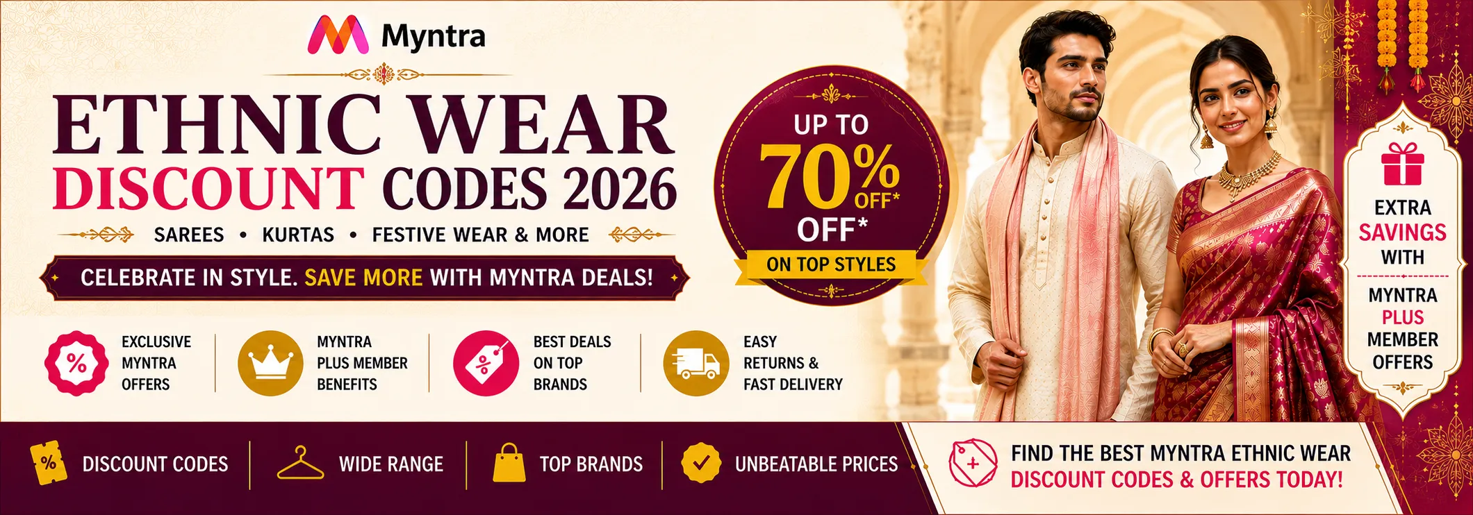 Myntra Ethnic Wear Discount Codes 2026: Save on Sarees, Kurtas and Festive Wear