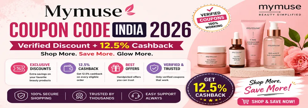 Mymuse Coupon Code India 2026 — Verified Discount + 12.5% Cashback