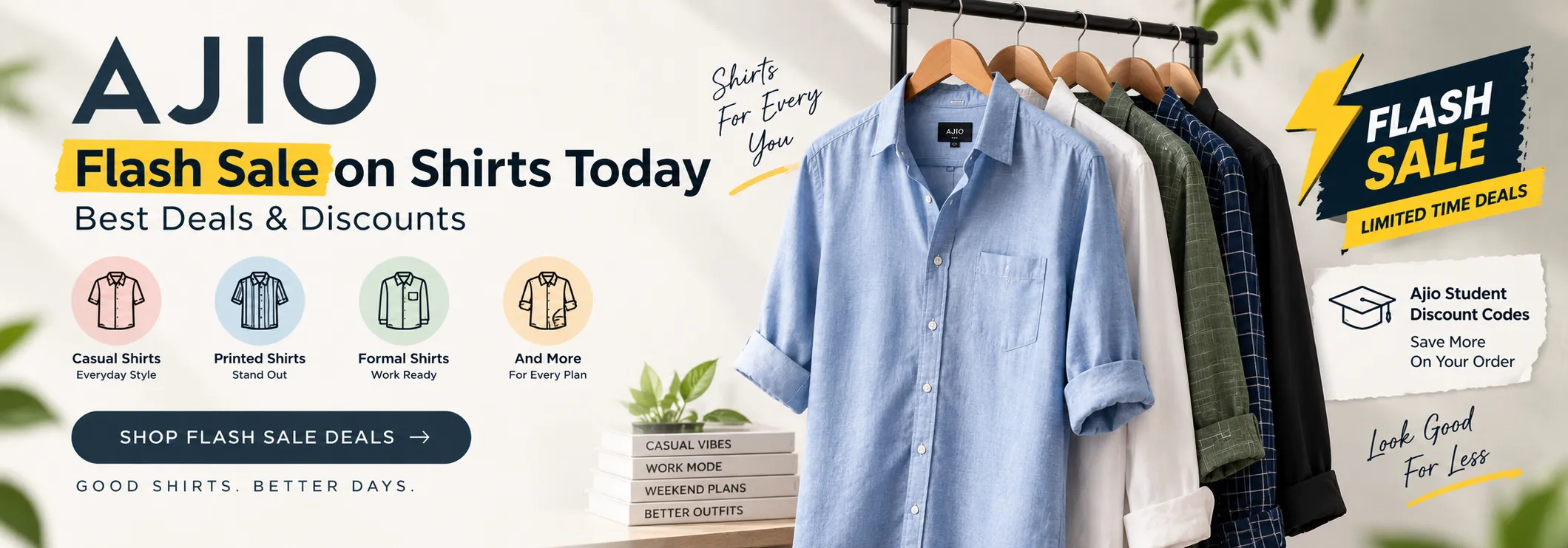 Ajio Flash Sale on Shirts Today: Grab These Limited-Time Deals Before They End