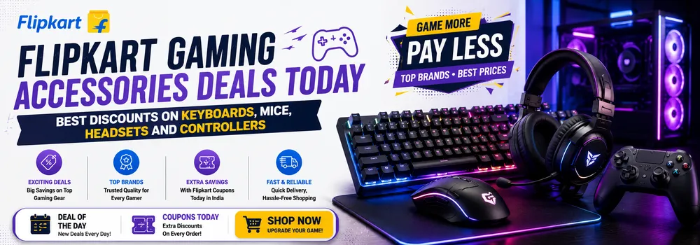 Flipkart Gaming Accessories Deals Today: Best Discounts on Keyboards, Mice, Headsets and Controllers