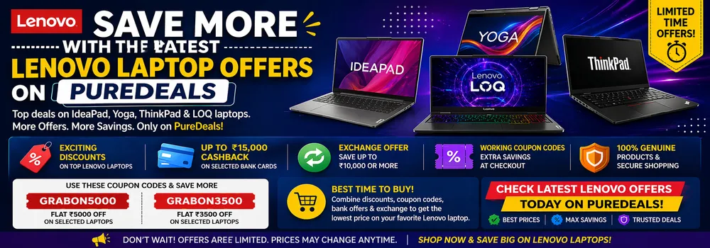 Save More with the Latest Lenovo Laptop Offers on PureDeals