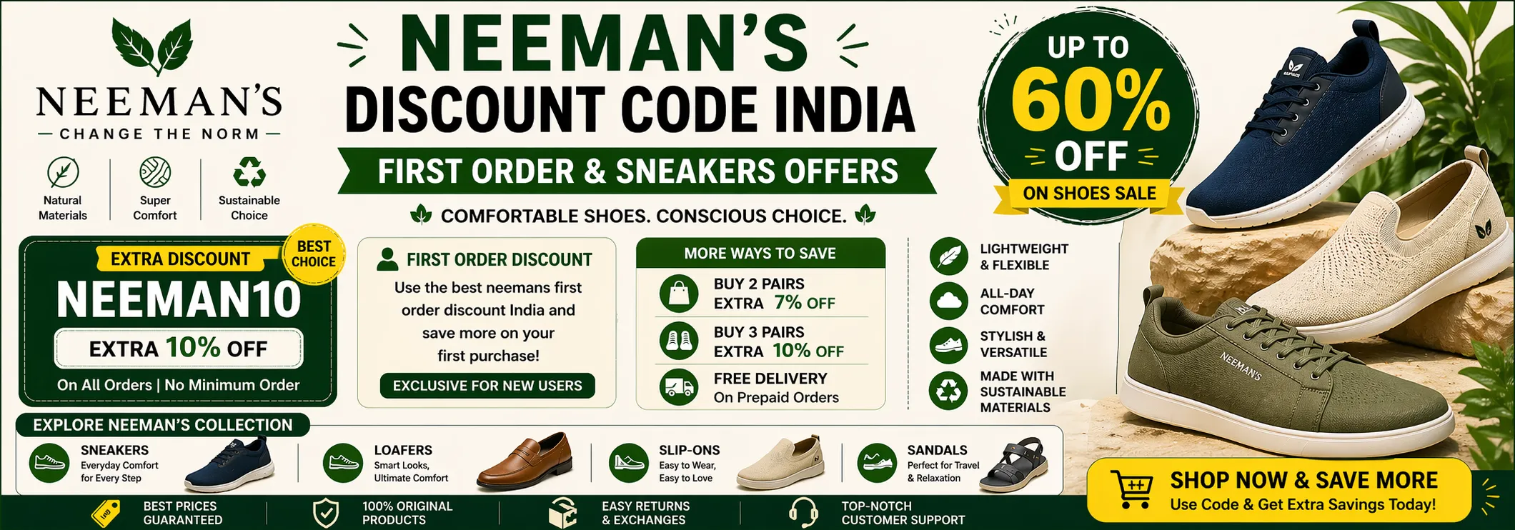 Save More on Neeman’s Shoes with the Best Deals in India