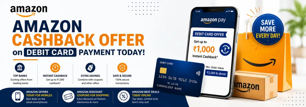 Amazon Cashback Offer on Debit Card Payment Today: Full List of Banks and Minimum Order Value