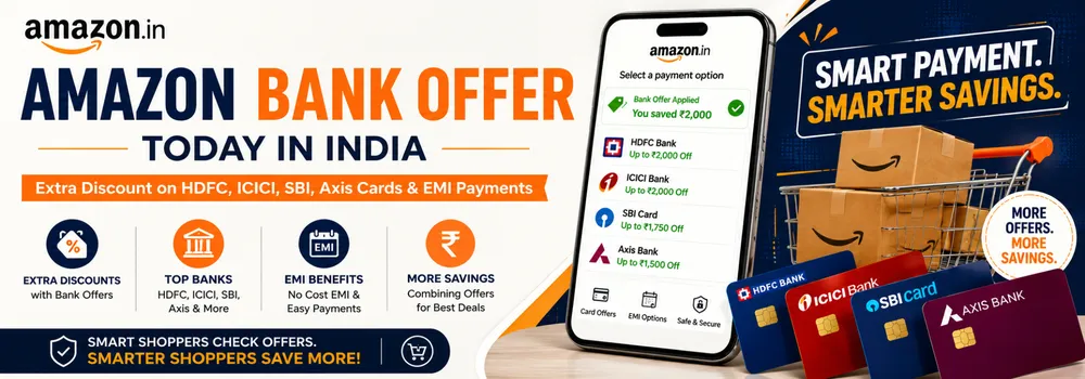 Amazon Bank Offer Today in India: Extra Discount on HDFC, ICICI, SBI, Axis Cards and EMI Payments Explained