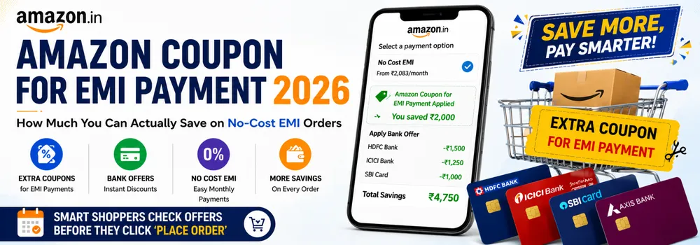 Amazon Coupon for EMI Payment 2026: How Much You Can Actually Save on No-Cost EMI Orders