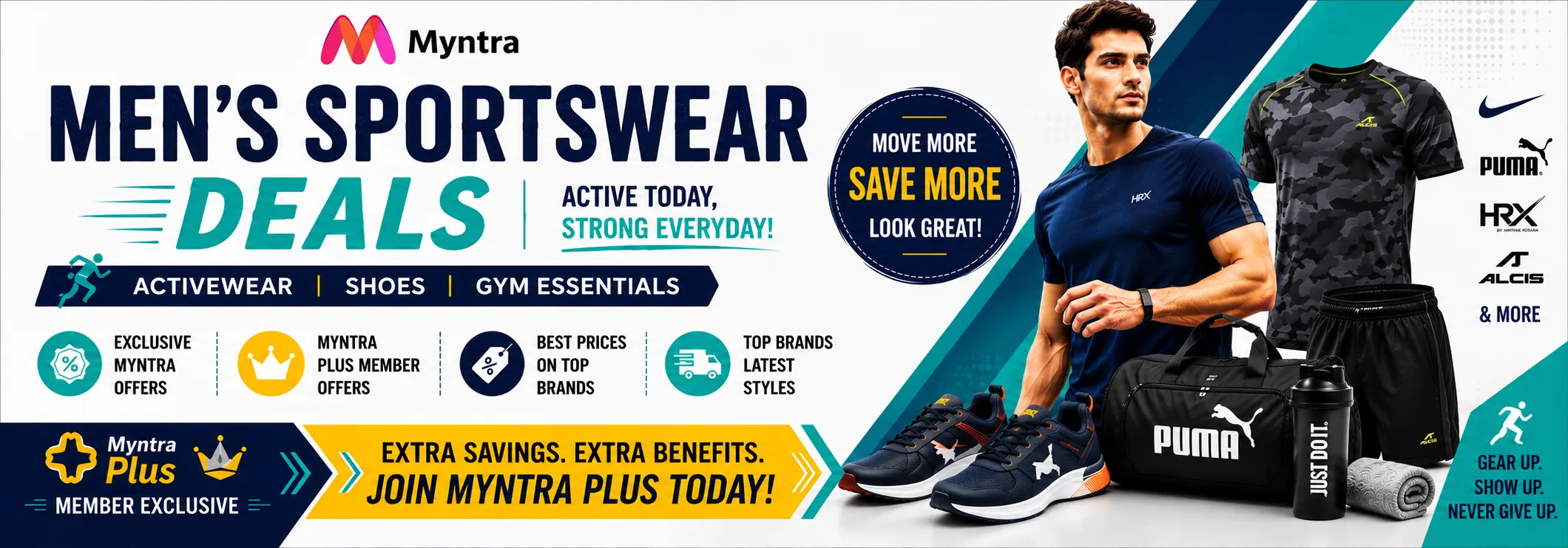 Myntra Men's Sportswear Deals Today: Best Discounts on Activewear, Shoes and Gym Essentials