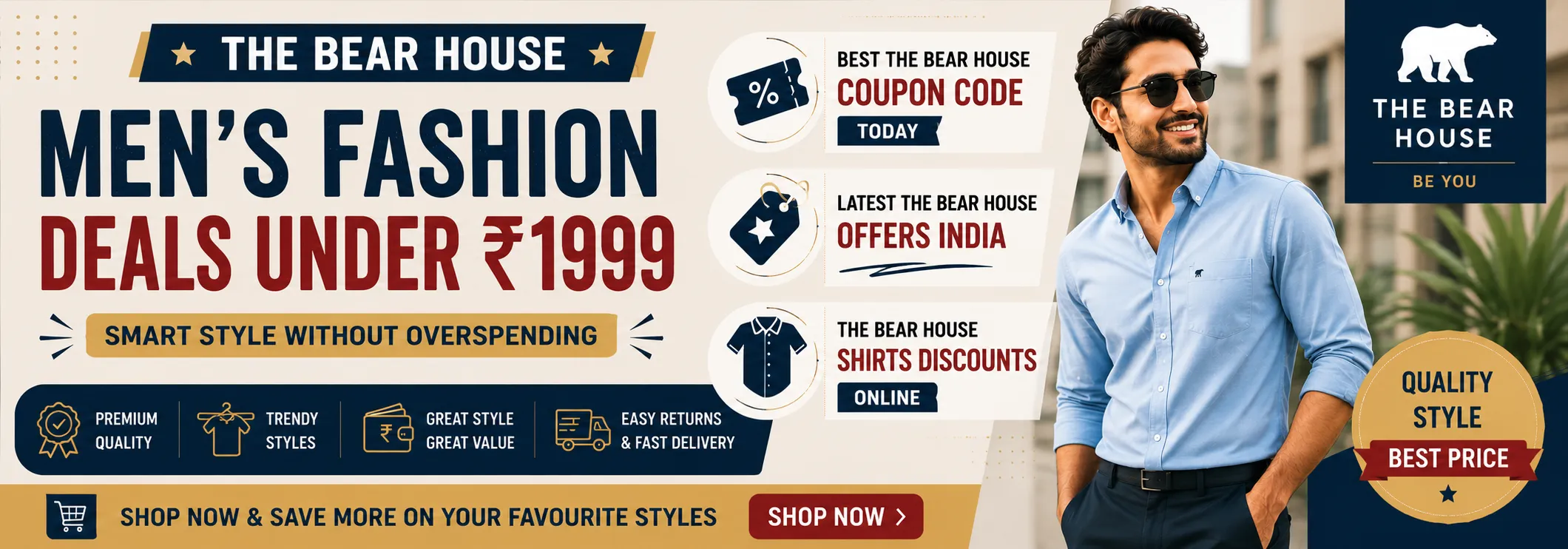 The Bear House Men’s Fashion Deals Under ₹1999 – Smart Style Without Overspending