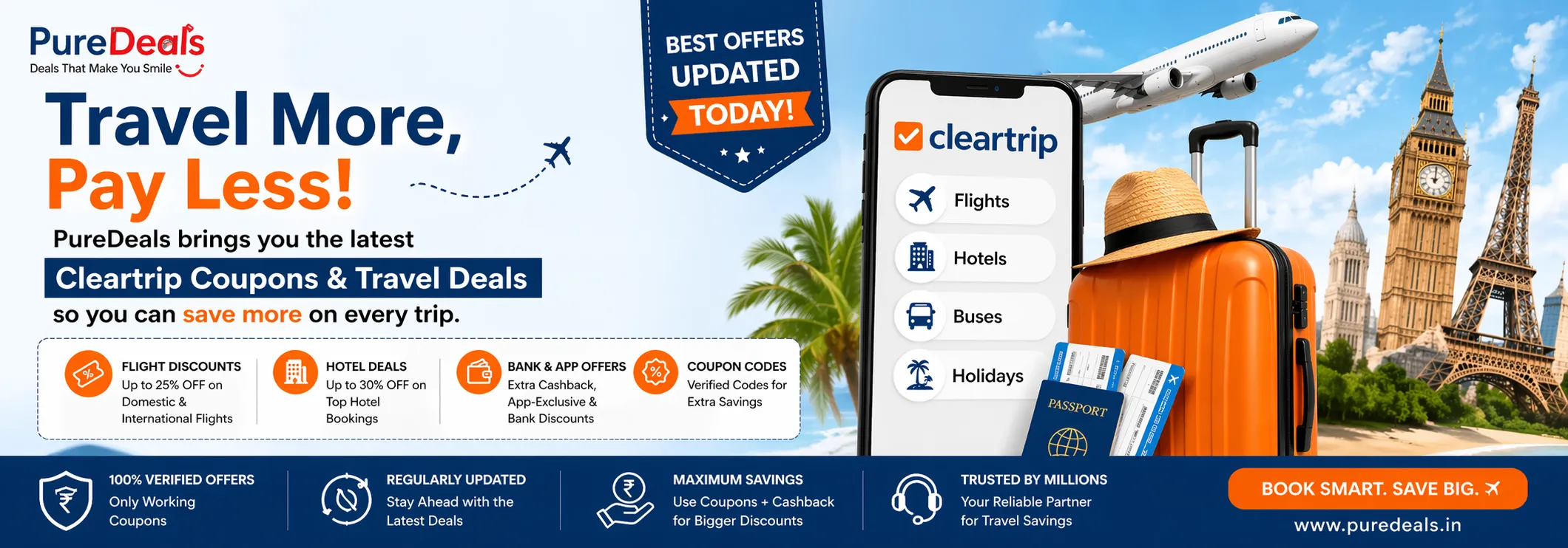 PureDeals Brings All the Latest Cleartrip Offers Together in One Place
